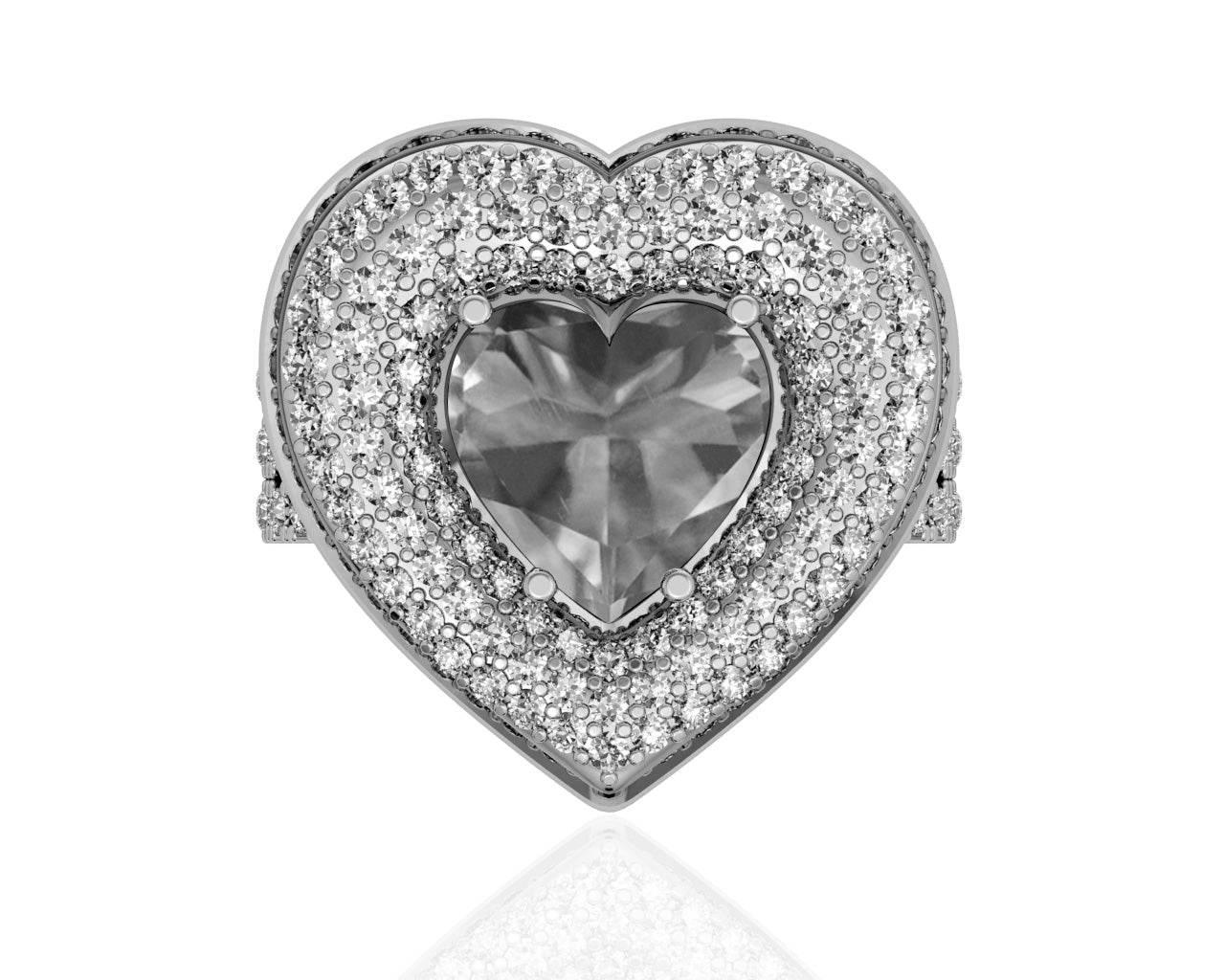 Juliet Golden Topaz Heart Ring - Jewelslane