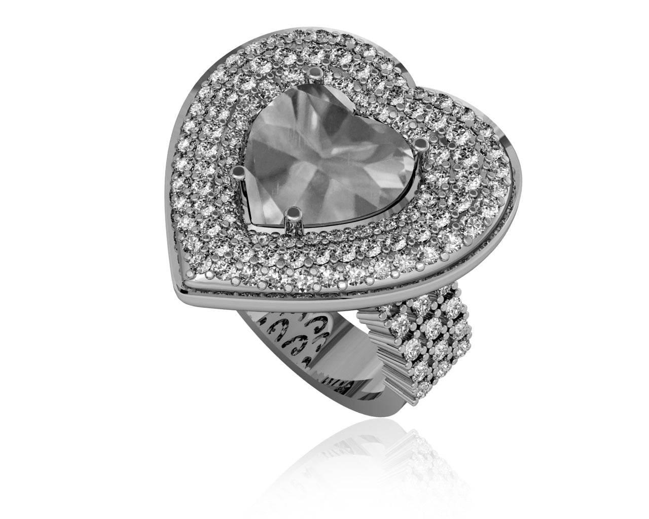 Juliet Golden Topaz Heart Ring - Jewelslane