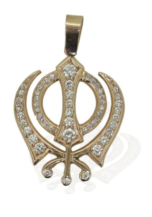 Khanda Pendant in Gold - Jewelslane
