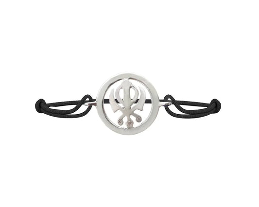 Khanda Bracelet in Silver 18 mm - Jewelslane
