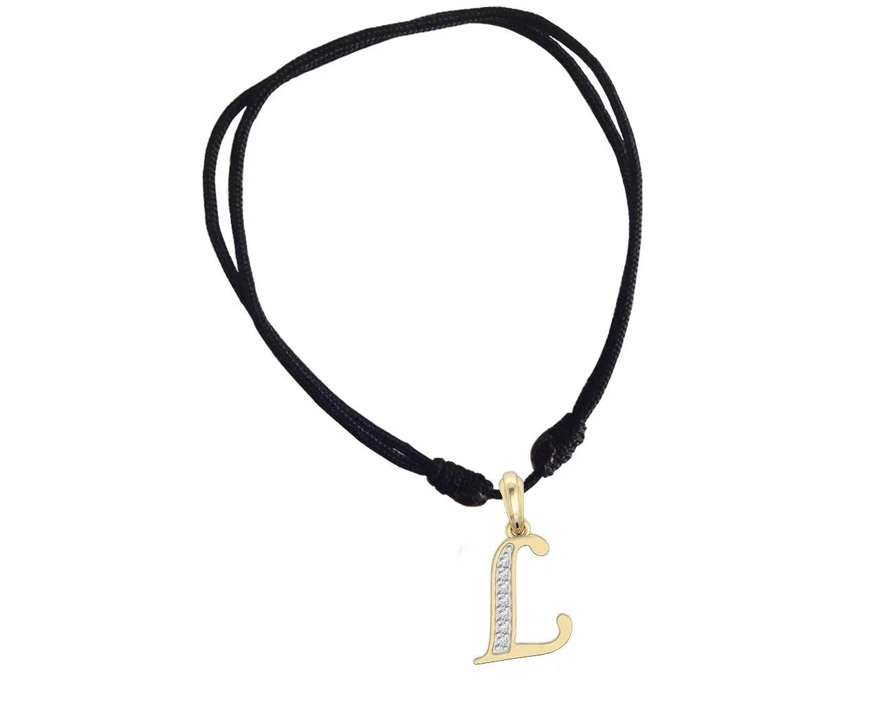 Gold Alphabet L charm - Jewelslane