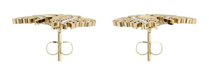 Leaf Earring with Diamonds - Jewelslane