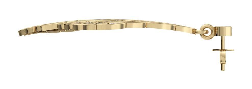 Leaf Earring with Diamonds - Jewelslane