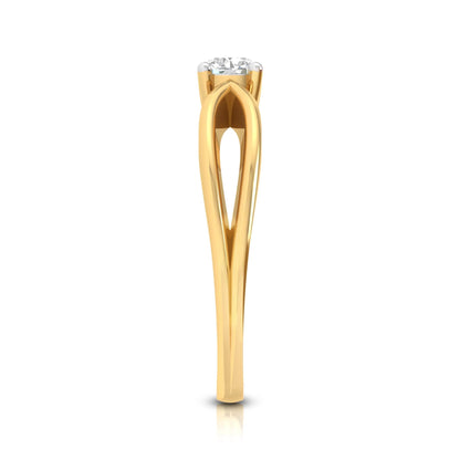Leia diamond ring in 14k Gold - Jewelslane