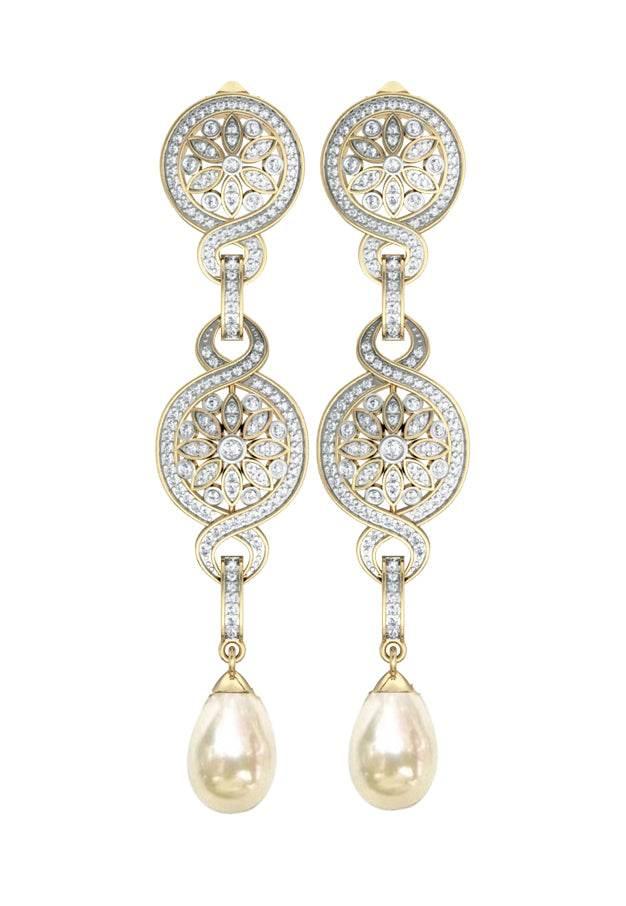 Long Delicate diamond Earrings - Jewelslane