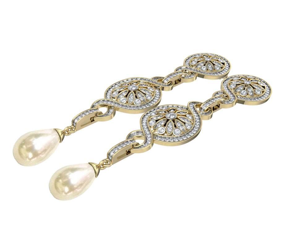 Long Delicate diamond Earrings - Jewelslane