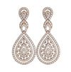 Long Diamond Wedding Earrings - Jewelslane