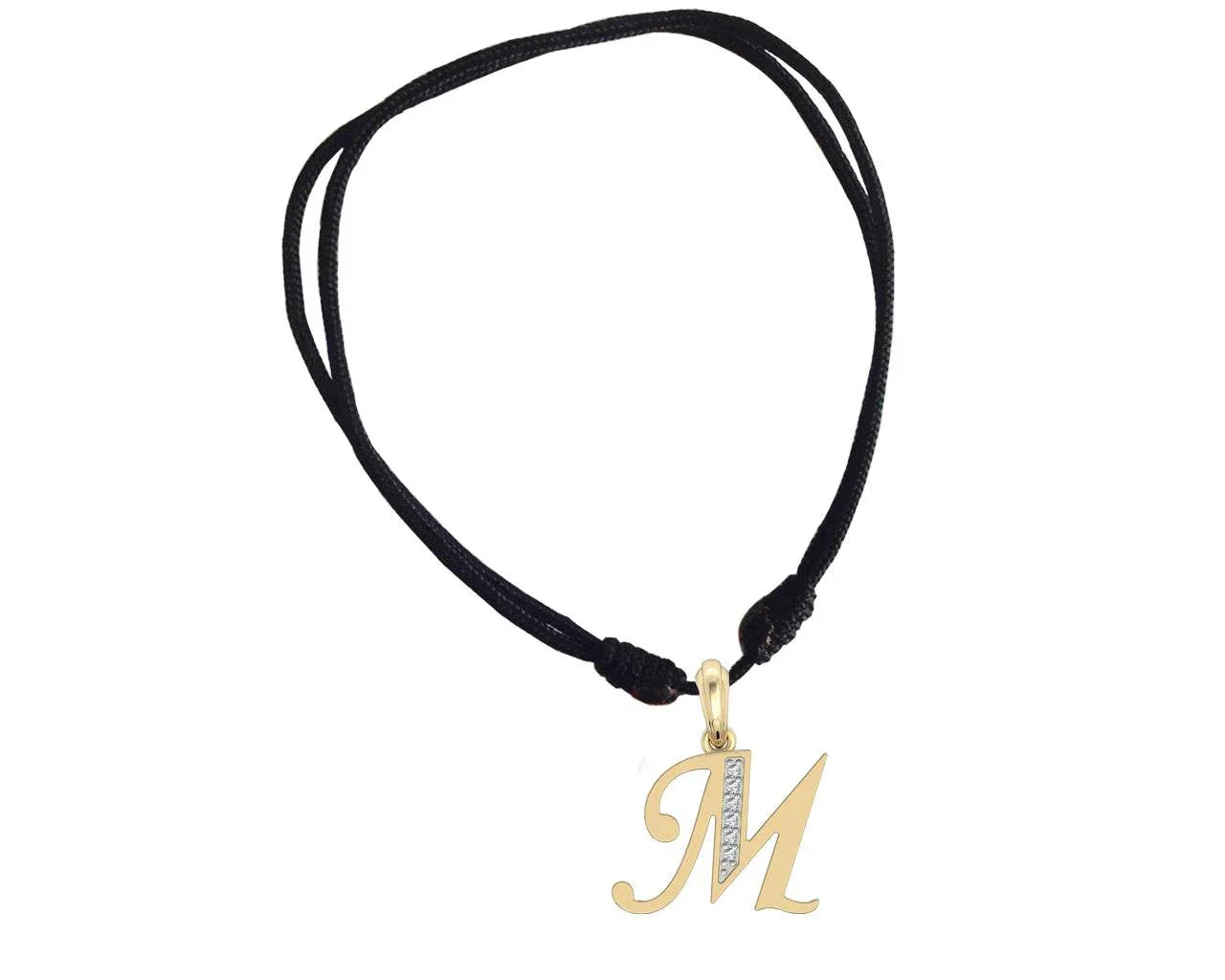 Gold Alphabet M charm - Jewelslane