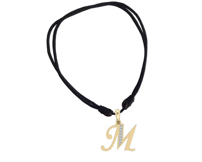 Gold Alphabet M charm - Jewelslane
