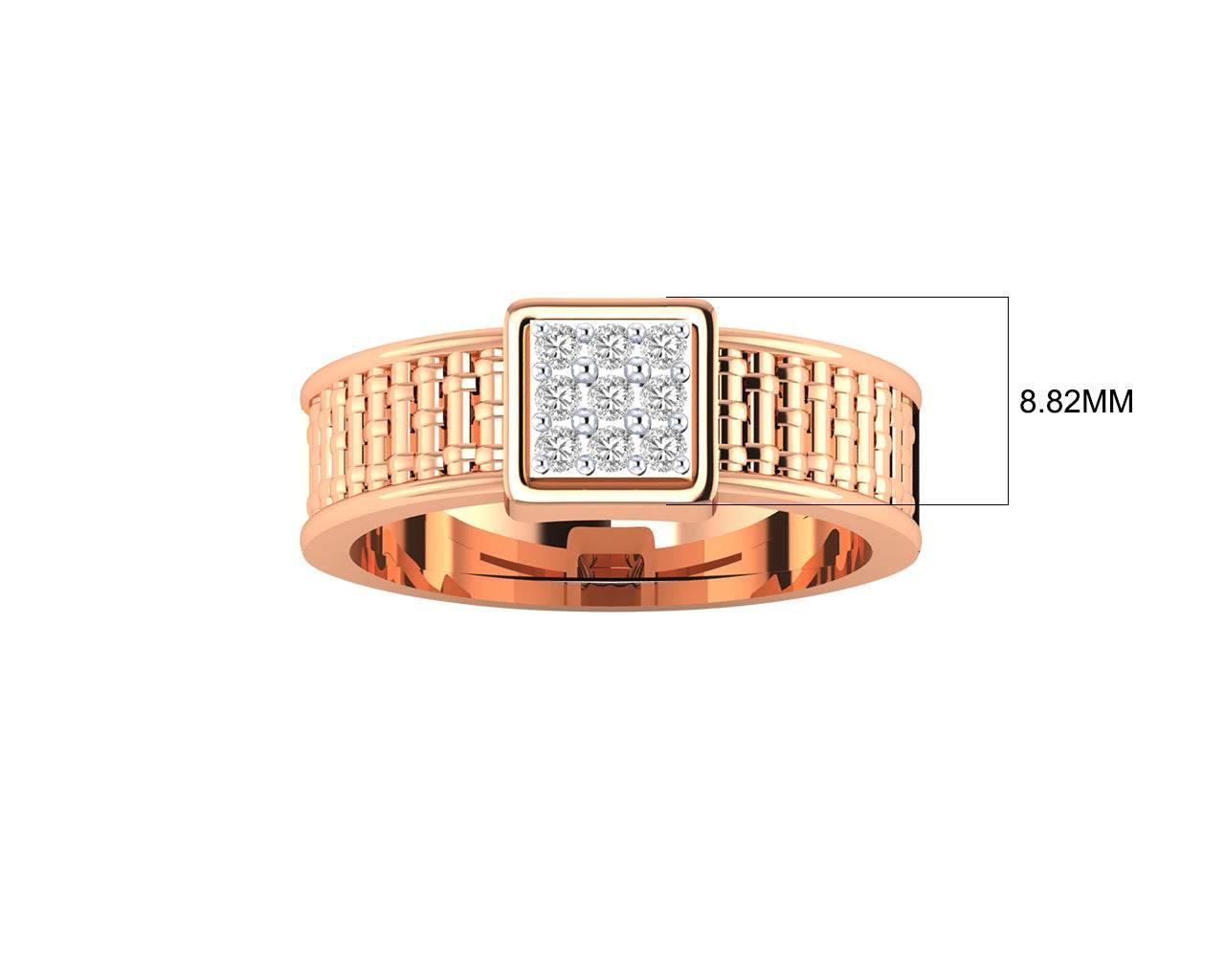 Matt Diamond Engagement Ring for Men - Jewelslane