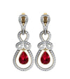 Modish Ruby & Diamond Earrings - Jewelslane