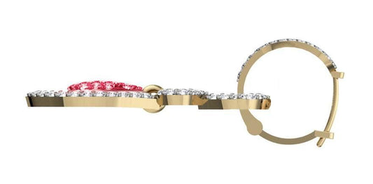 Modish Ruby & Diamond Earrings - Jewelslane