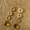 Gold Earrings with Citrine - Jewelslane