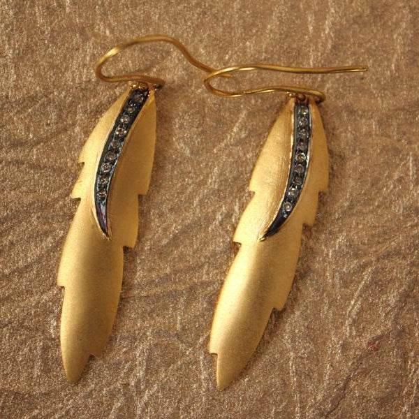 Gold Earrings with Diamonds - Jewelslane