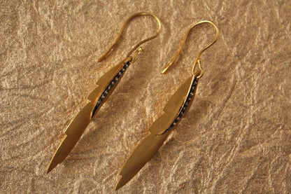 Gold Earrings with Diamonds - Jewelslane