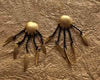 Gold Earrings with Brushed Look - Jewelslane
