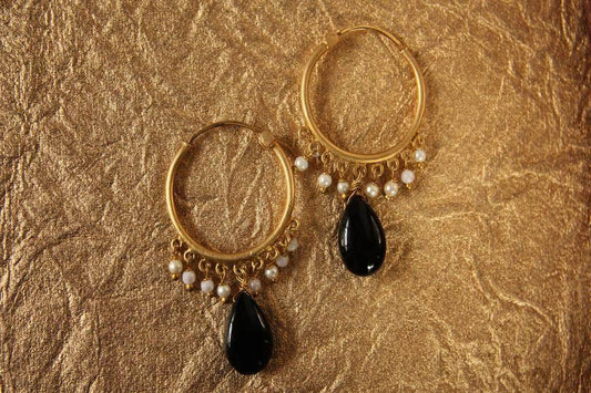 Gold Balis with Pearls - Jewelslane