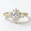 Naina Marquee Lab Grown Diamond Solitaire ring set in gold - Jewelslane