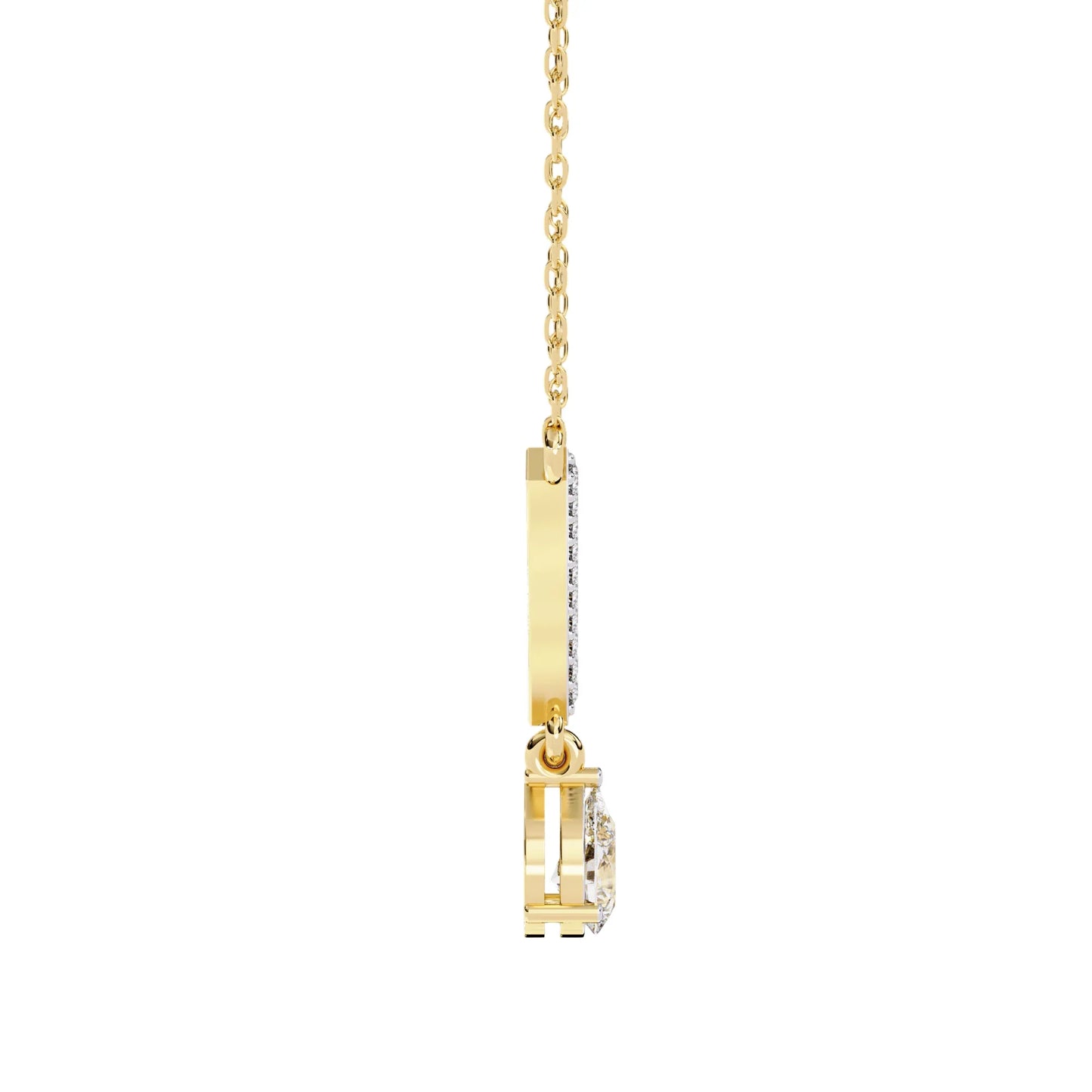 Neesha Pear Shape Lab Grown Diamond Solitaire Necklace - Jewelslane