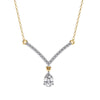 Neesha Pear Shape Lab Grown Diamond Solitaire Necklace - Jewelslane