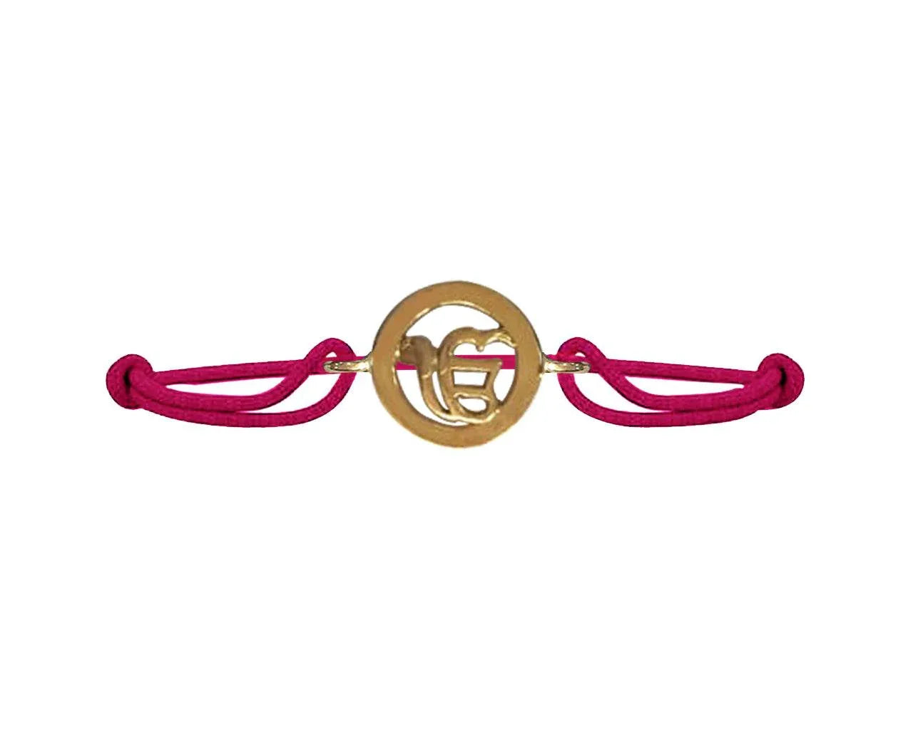 New Born Baby Ik Onkar Bracelet Nazaria in 14k gold - Jewelslane