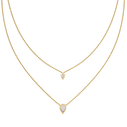 Nidhi Lab Grown Solitaire Diamond Necklace in 14k gold - Jewelslane