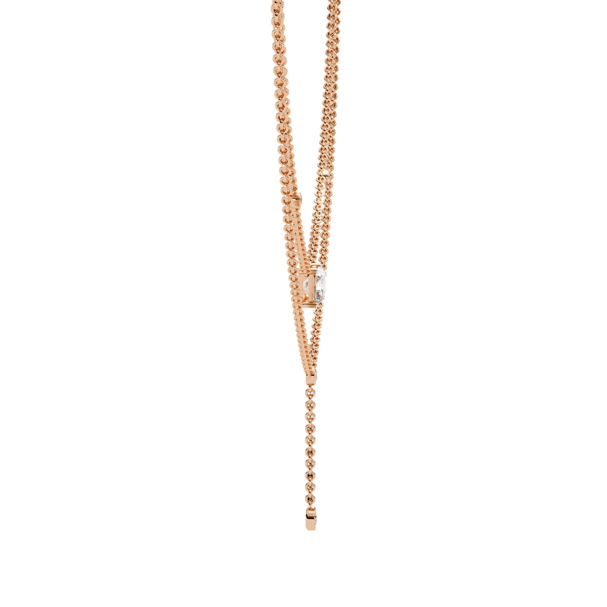 Nina Radiant Cut Lab Grown Solitaire Diamond Necklace - Jewelslane