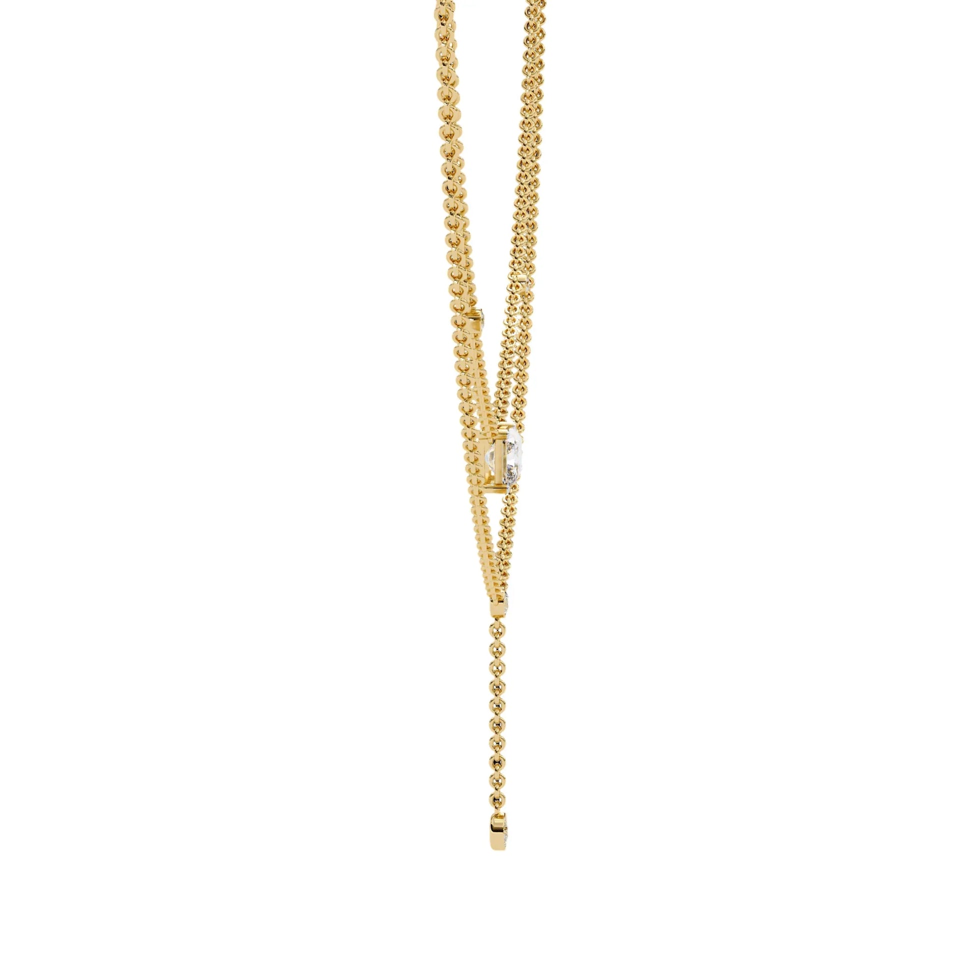 Nina Radiant Cut Lab Grown Solitaire Diamond Necklace - Jewelslane