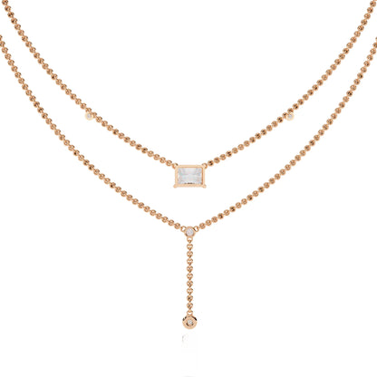 Nina Radiant Cut Lab Grown Solitaire Diamond Necklace - Jewelslane