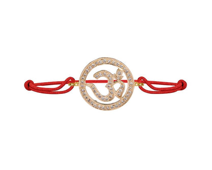 Om in Gold Bracelet with Diamonds - Jewelslane