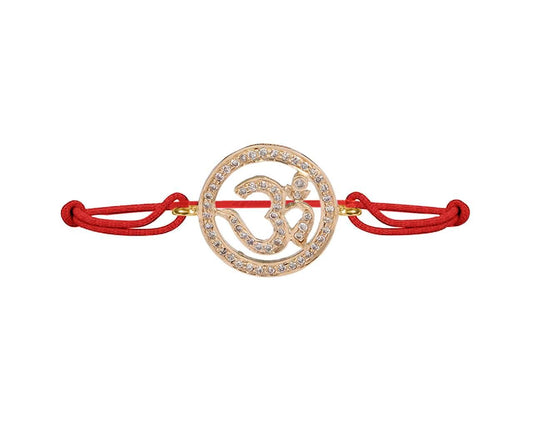 Om in Gold Bracelet with Diamonds - Jewelslane