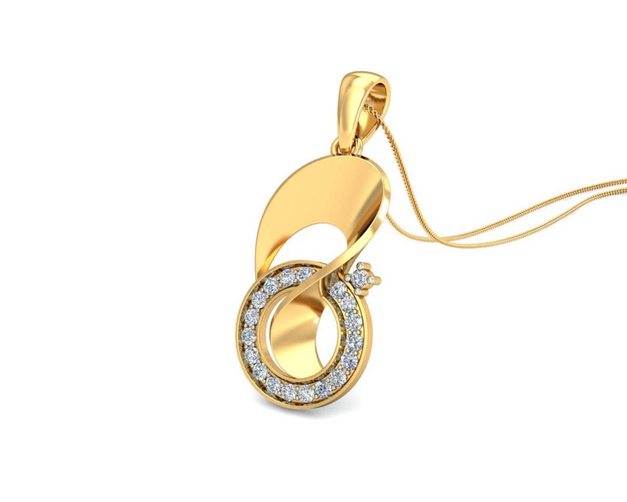 Olivia Diamond Pendant in Gold - Jewelslane
