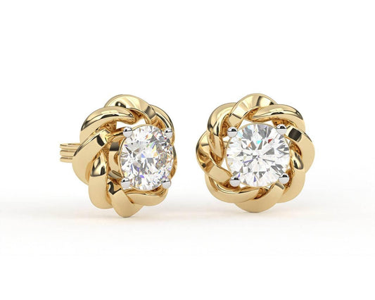 Olivia Diamond Earring in 14k Gold - Jewelslane