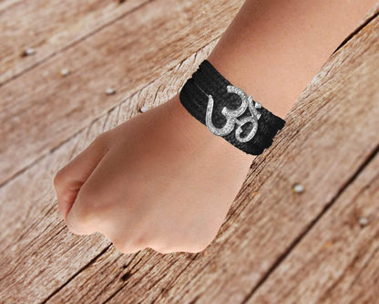 Om Cuff Bracelet with diamonds - Jewelslane