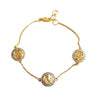 Om, Sai Ram and Ik onkaar bracelet in 14k hallmarked gold with diamonds - Jewelslane