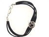 Single Diamond Om Bracelet in Silver on thick cotton string - Jewelslane