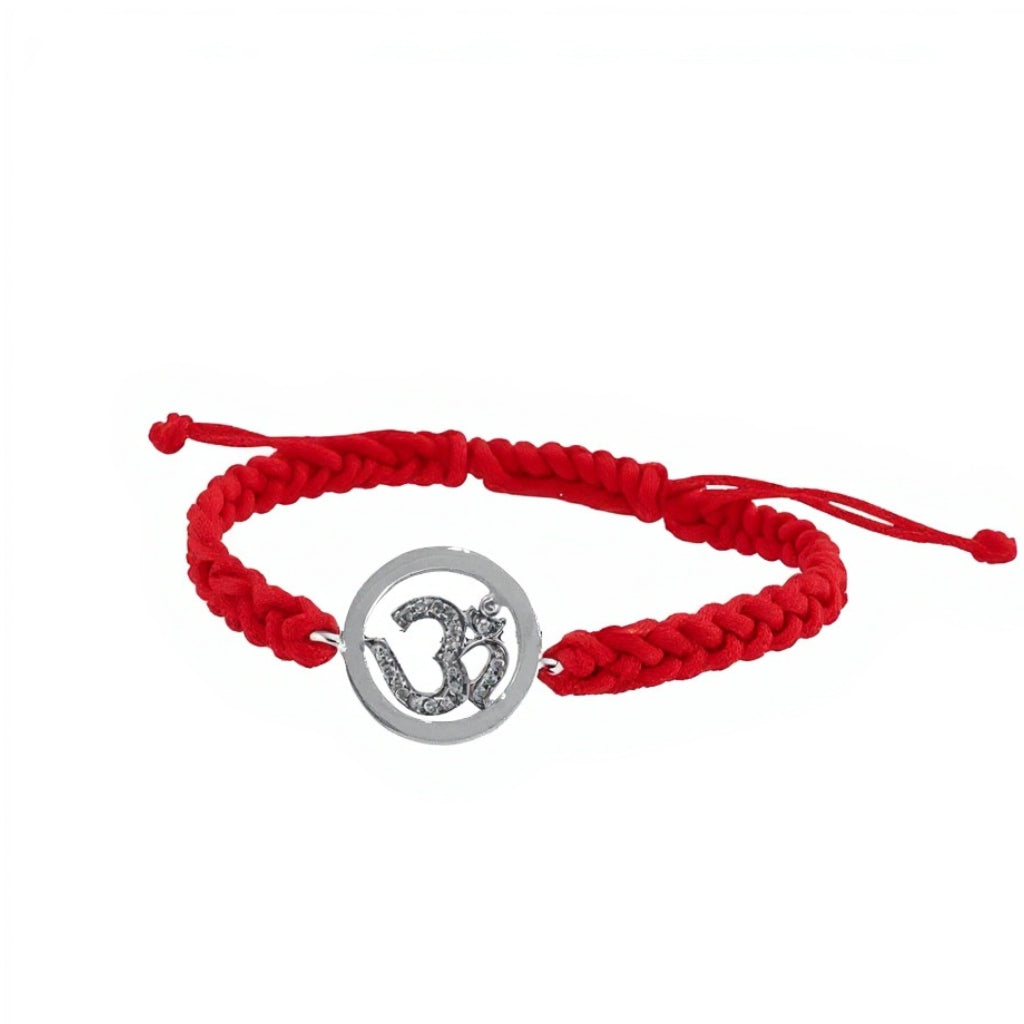 Om Bracelet  Inside Diamond in Silver