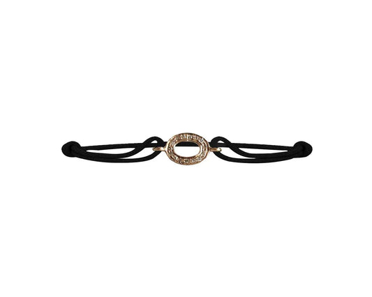 Valentines Day gift Oval charm in gold with diamonds - Jewelslane