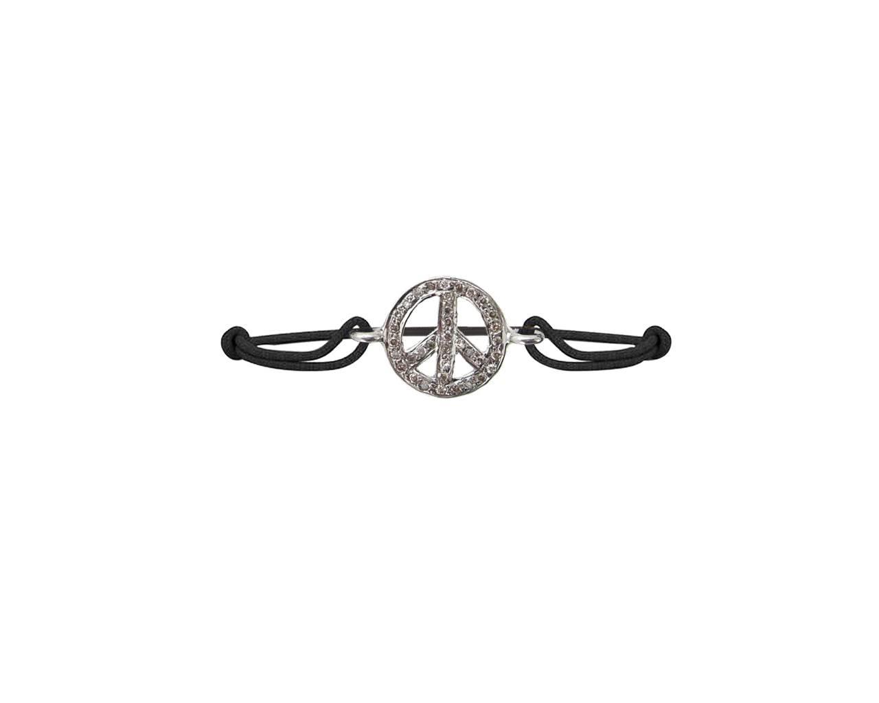 Peace Sign Diamond Bracelet - Jewelslane