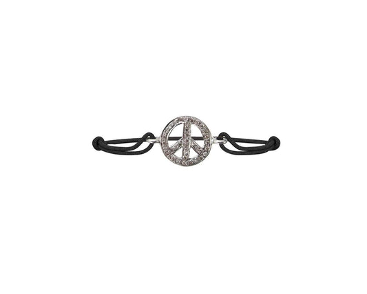 Peace Sign Diamond Bracelet - Jewelslane