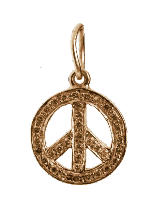 Peace Sign Charm Gold - Jewelslane
