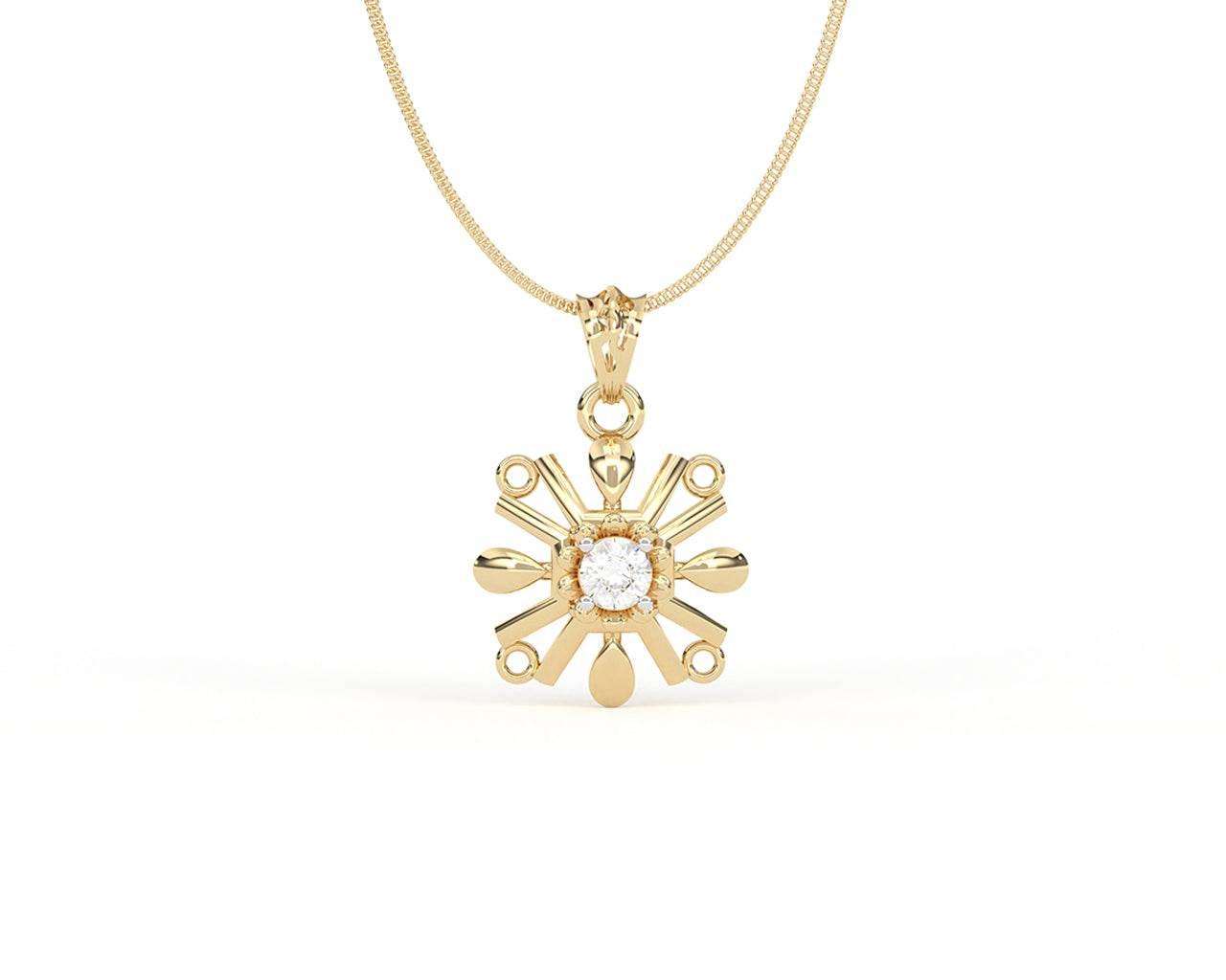Peggy Diamond Pendant in 14k Gold - Jewelslane