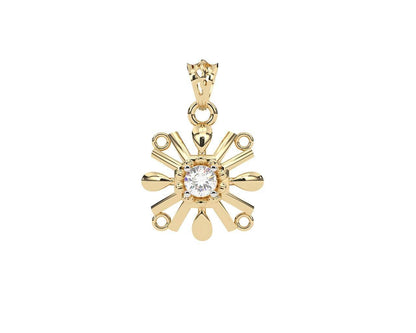 Peggy Diamond Pendant in 14k Gold - Jewelslane