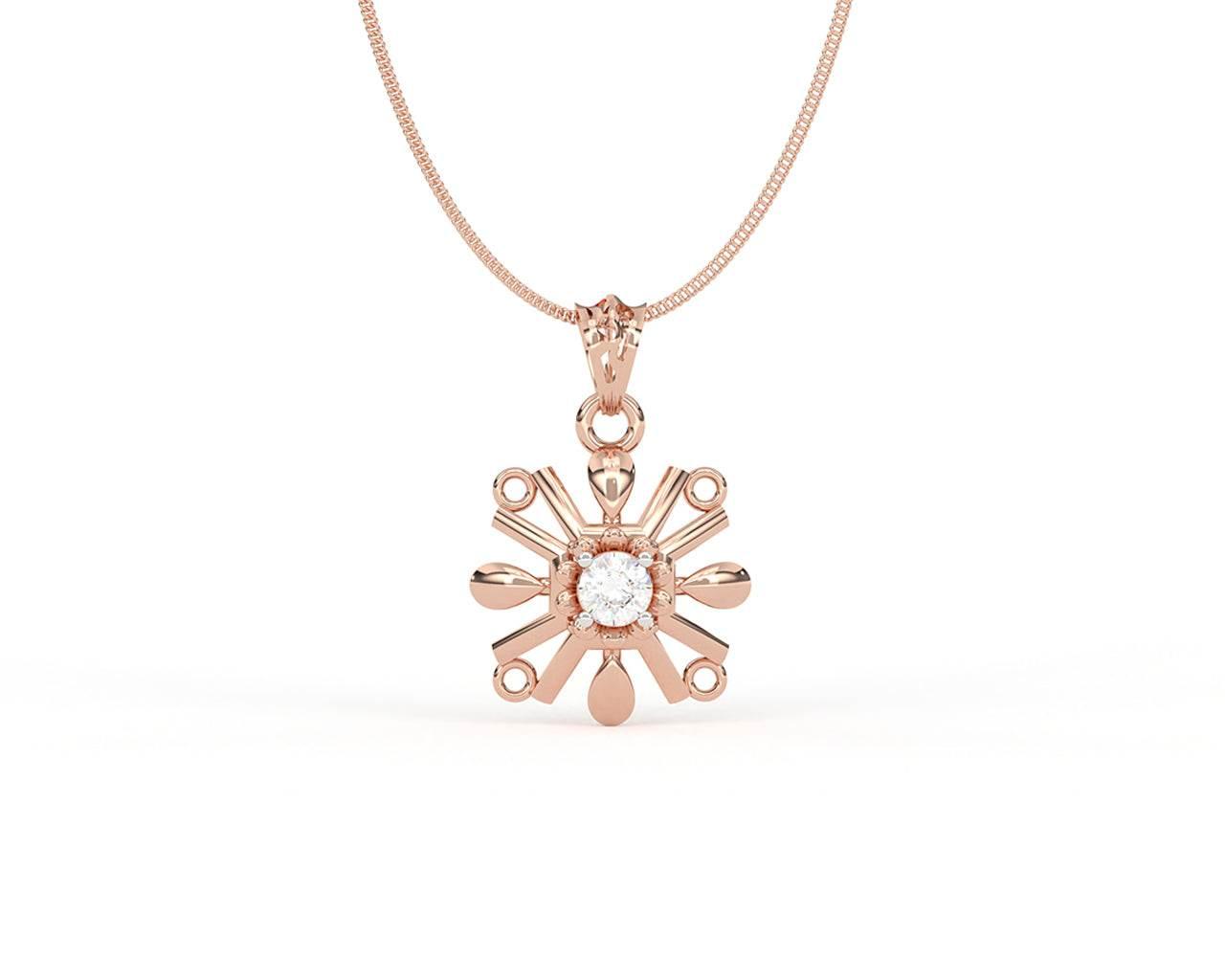 Peggy Diamond Pendant in 14k Gold - Jewelslane