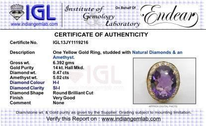 Amethyst Gold Ring - Jewelslane
