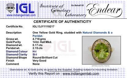 Peridot Ring in Gold - Jewelslane