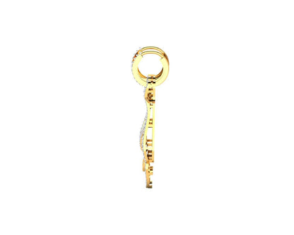 Rena Diamond Dangle drop earrings in Gold - Jewelslane