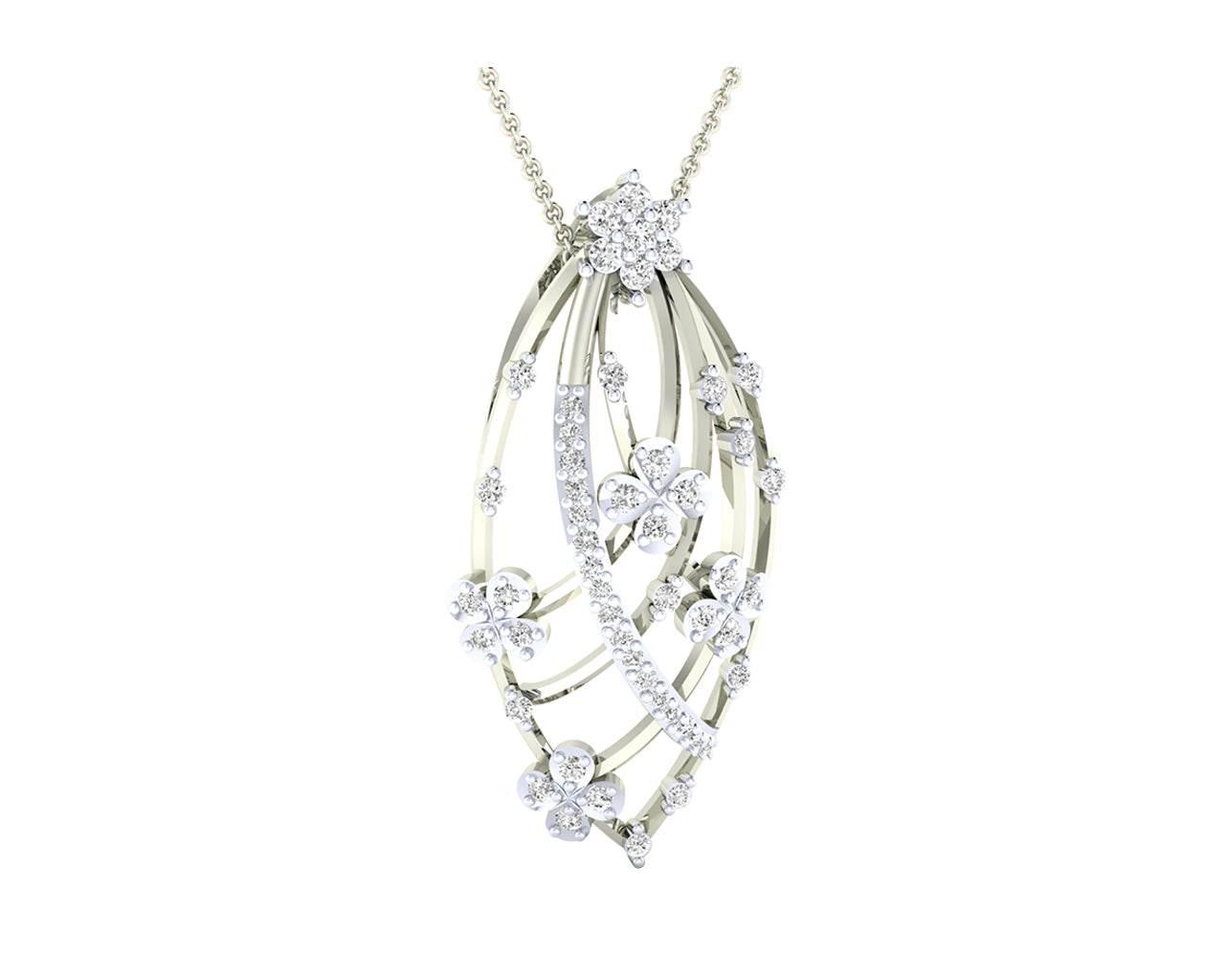 Riba Diamond designer Pendant in 18k gold - Jewelslane