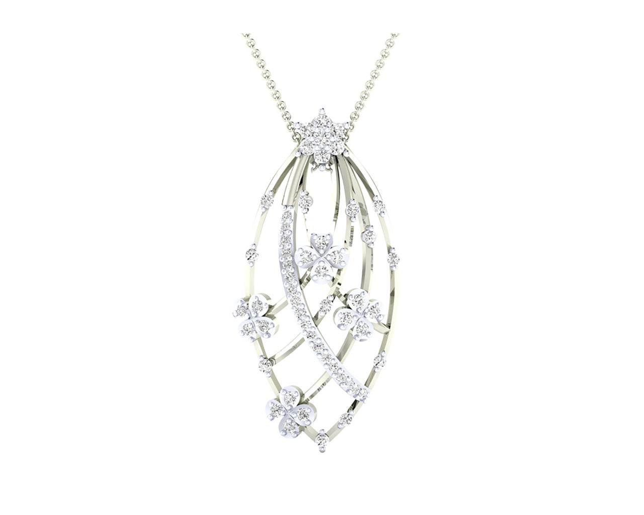 Riba Diamond designer Pendant in 18k gold - Jewelslane