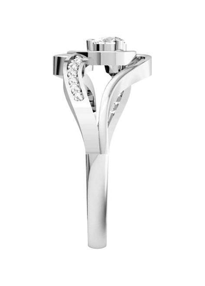 Romantic Solitaire Diamond Heart Ring - Jewelslane